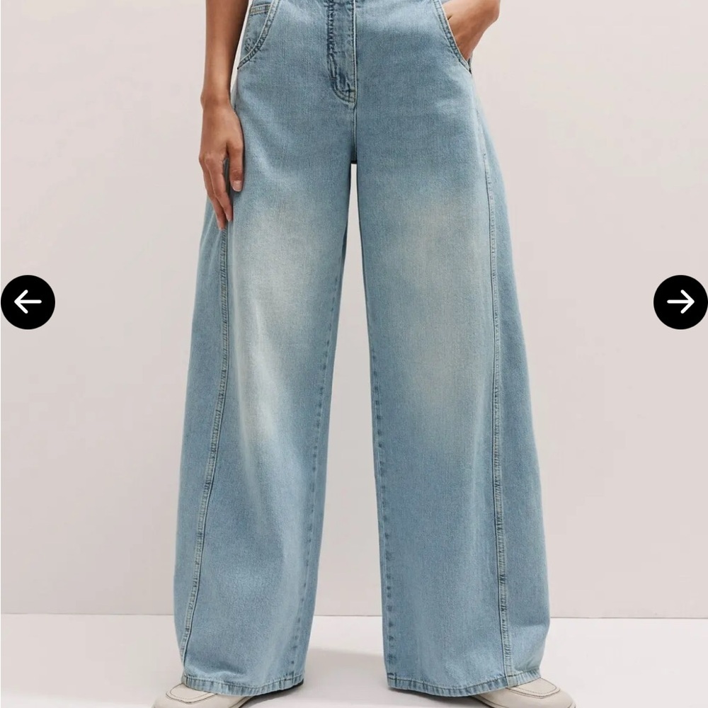 Me + em nwt jeans size 29 Wide-Leg Light Blue Jeans - Picture 2 of 9